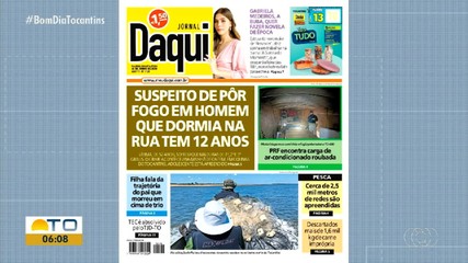 Homem que teve o corpo queimado em Colinas do Tocantins é destaque no Jornal Daqui