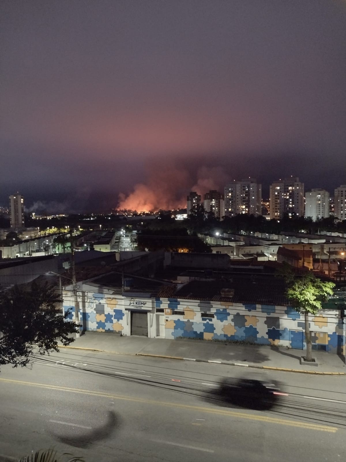 Incêndio atinge área de mata em Mogi das Cruzes