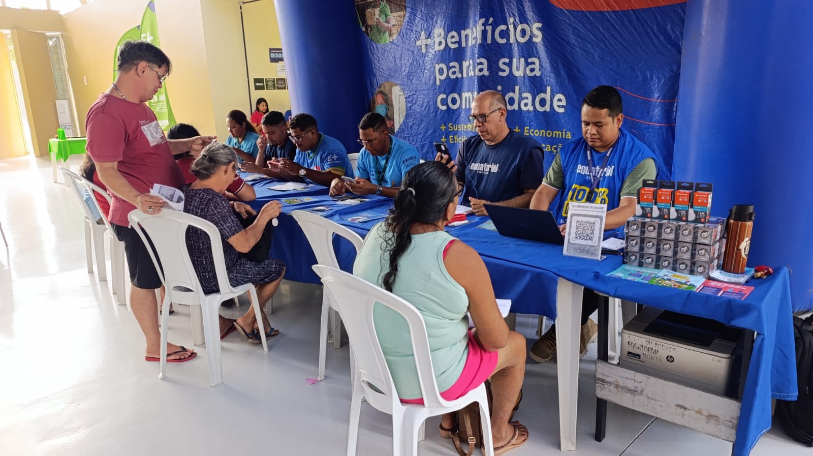 Ação em Portel, no Marajó, oferta troca de geladeiras, negociação de contas de luz e cadastro na Tarifa Social