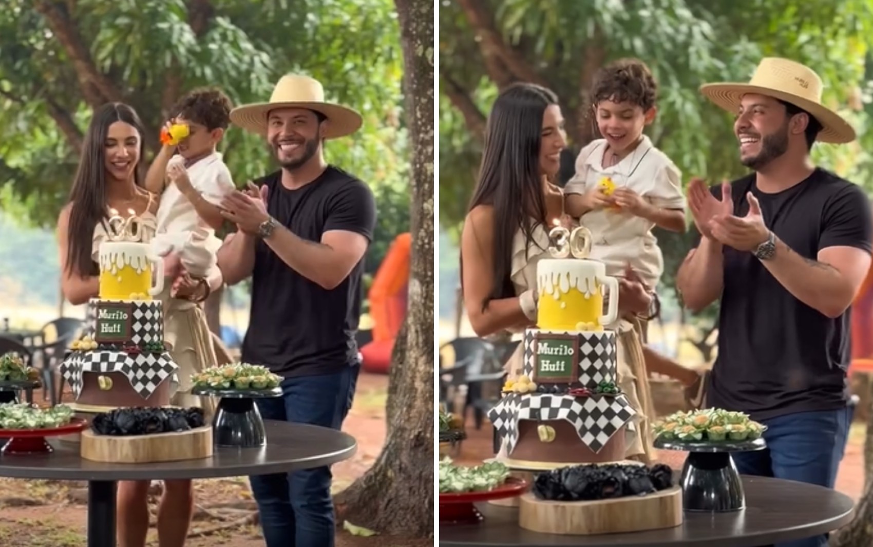 Decorado pela noiva e parabéns com o filho: veja detalhes dos 30 anos de Murilo Huff 
