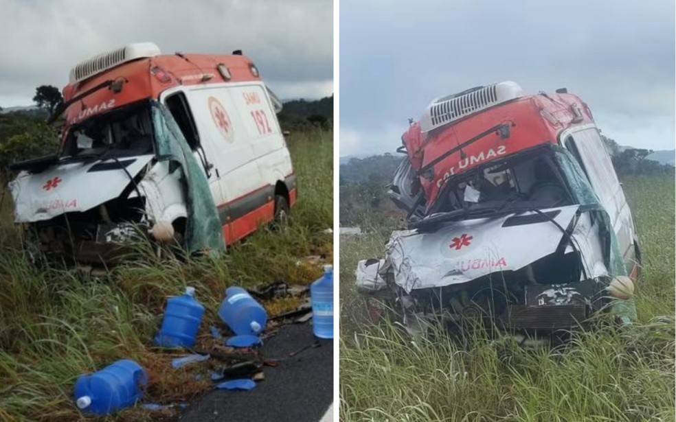 Ambulância do Samu bate em caminhão parado e técnica de enfermagem morre, na GO-118 — Foto: Divulgação/Prefeitura de Campos Belos