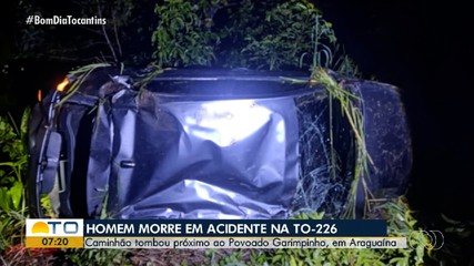 Homem morre em acidente de trânsito na TO-226 em Araguaína