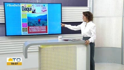 Combate ao fogo pelos moradores na Serra do Carmo é destaque no Jornal Daqui