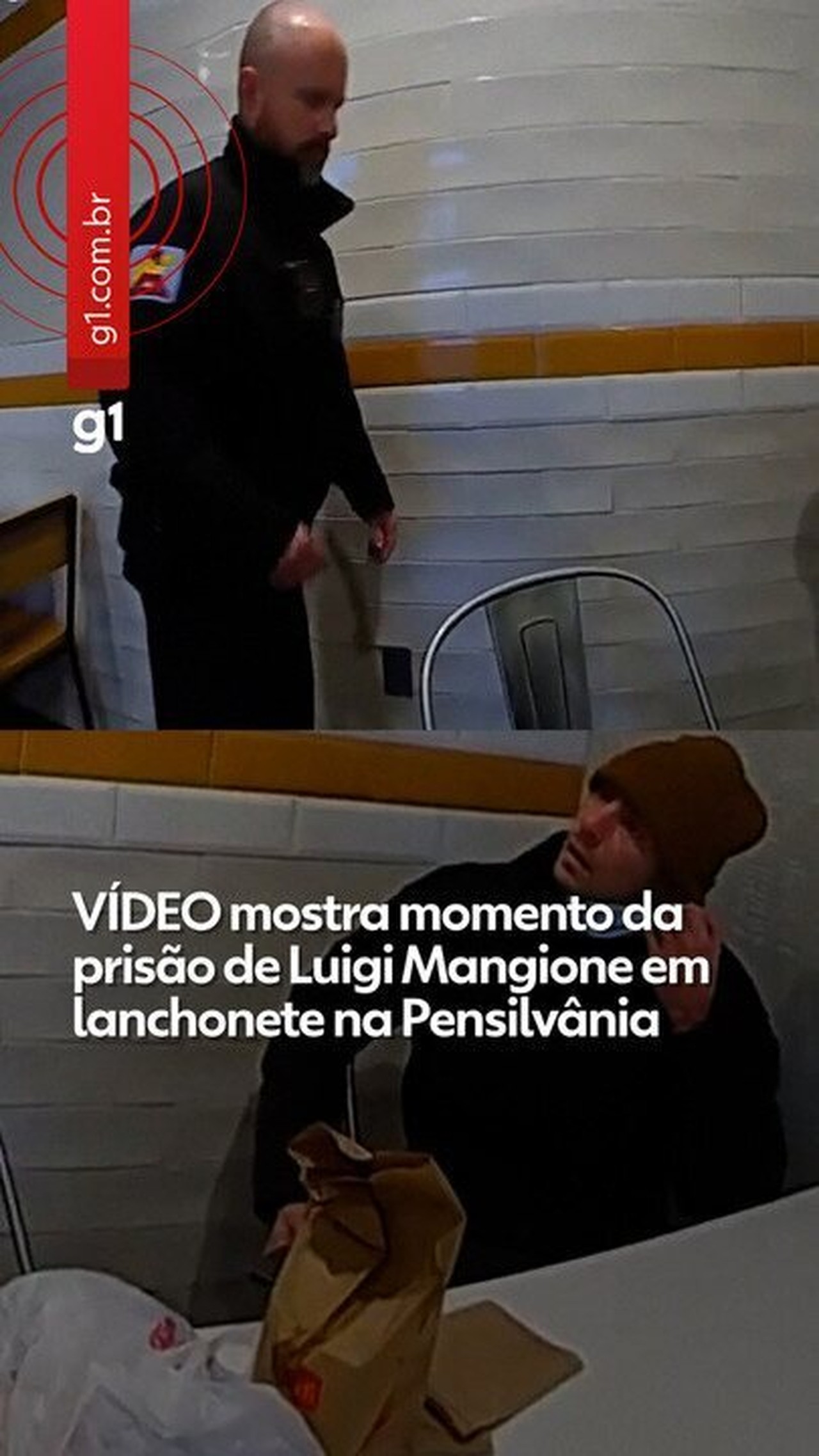 VÍDEO mostra momento da prisão de Luigi Mangione em lanchonete na Pensilvânia