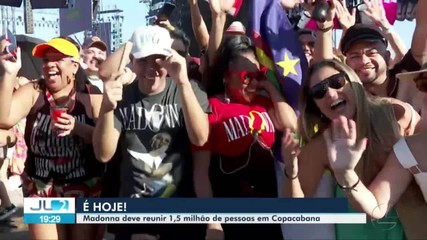 Madonna deve reunir 1,5 milhão de pessoas em Copacabana