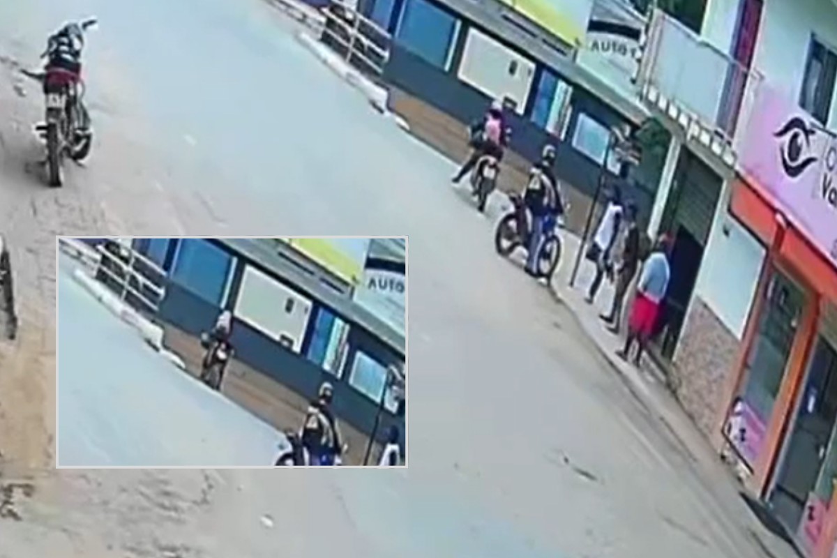 Mulher perde controle de moto e cai em ribeirão no Centro de Varre-Sai