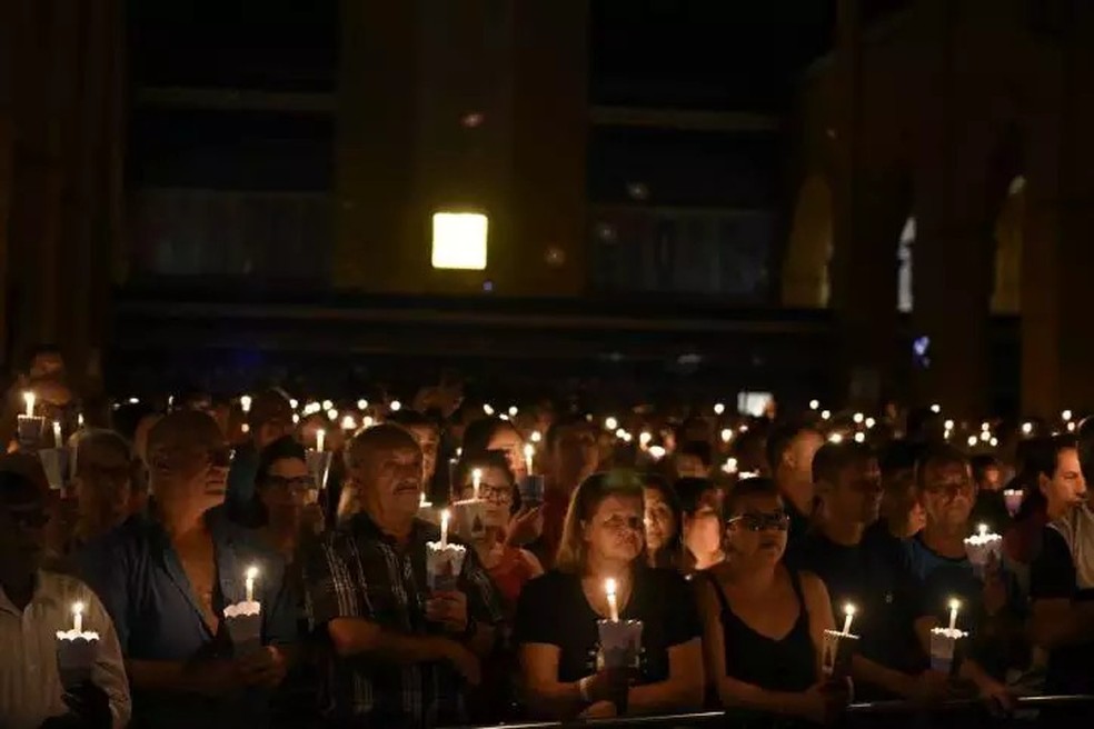 O Santuário Nacional de Nossa Senhora Aparecida, maior templo católico do Brasil e que fica no interior de São Paulo, vai celebrar a Vigília Pascal às 20h deste sábado (19). — Foto: Divulgação/Santuário Nacional de Aparecida