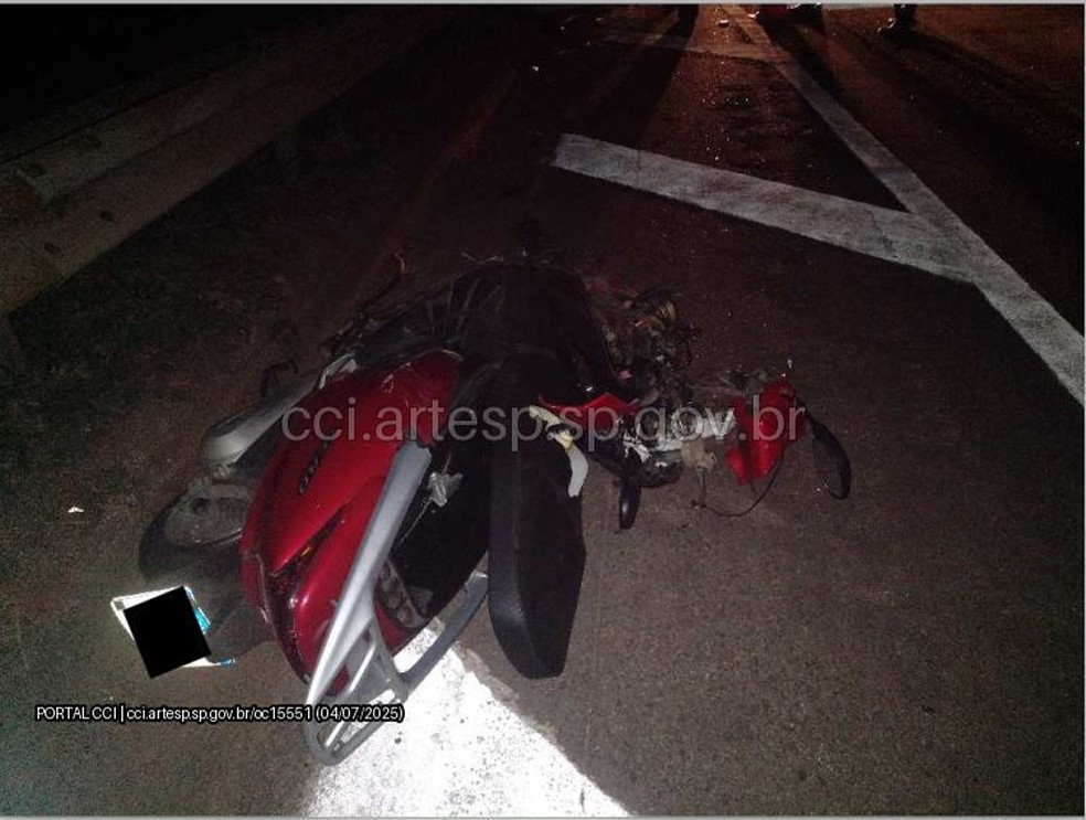 Garupa foi socorrido em estado grave — Foto: Artesp/Divulgação