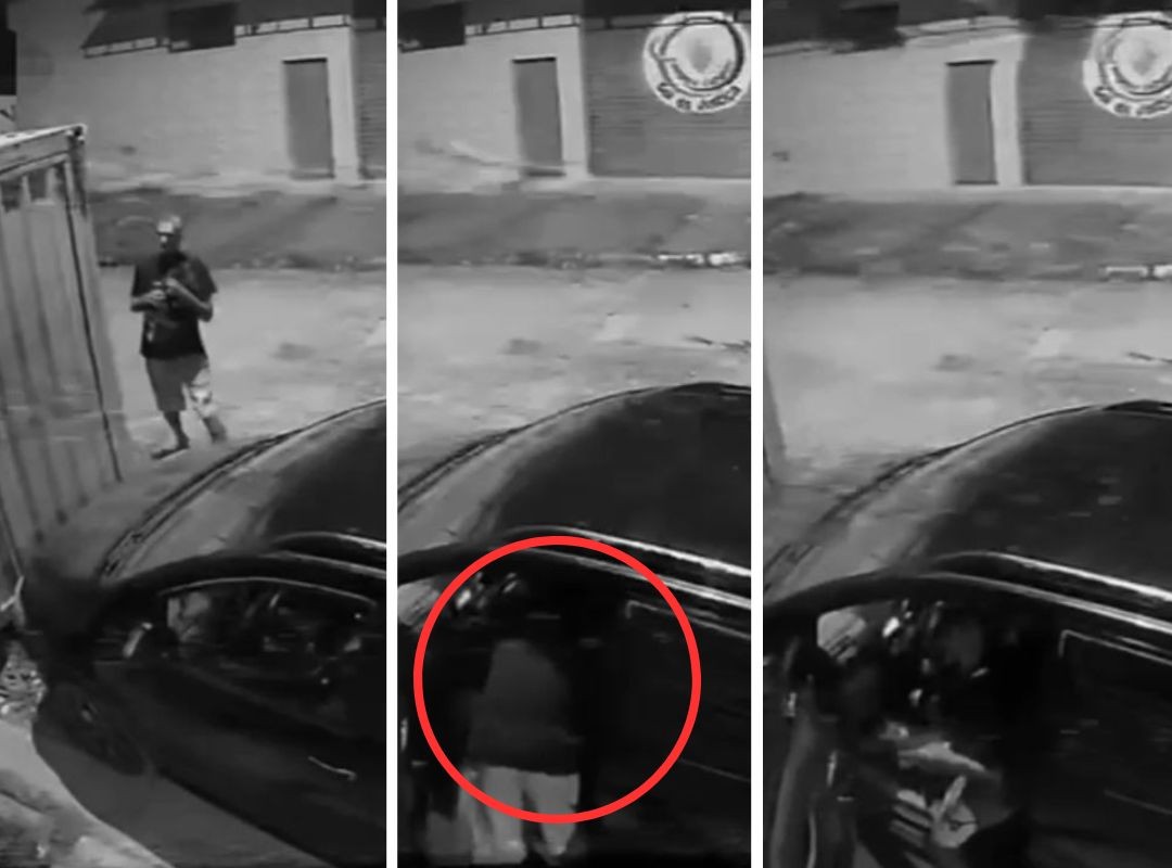 Homem é flagrado furtando veículo em Guarujá, SP; VÍDEO 