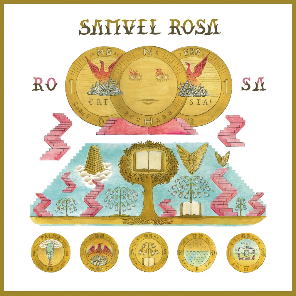 Capa do álbum ‘Rosa’, de Samuel Rosa — Foto: Arte de Stephan Doitschinoff