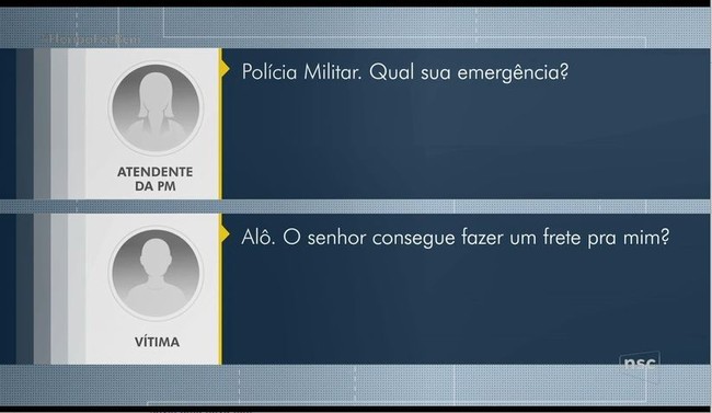 Mulher simula frete e liga para a PM pedindo ajuda após sofrer violência doméstica em SC
