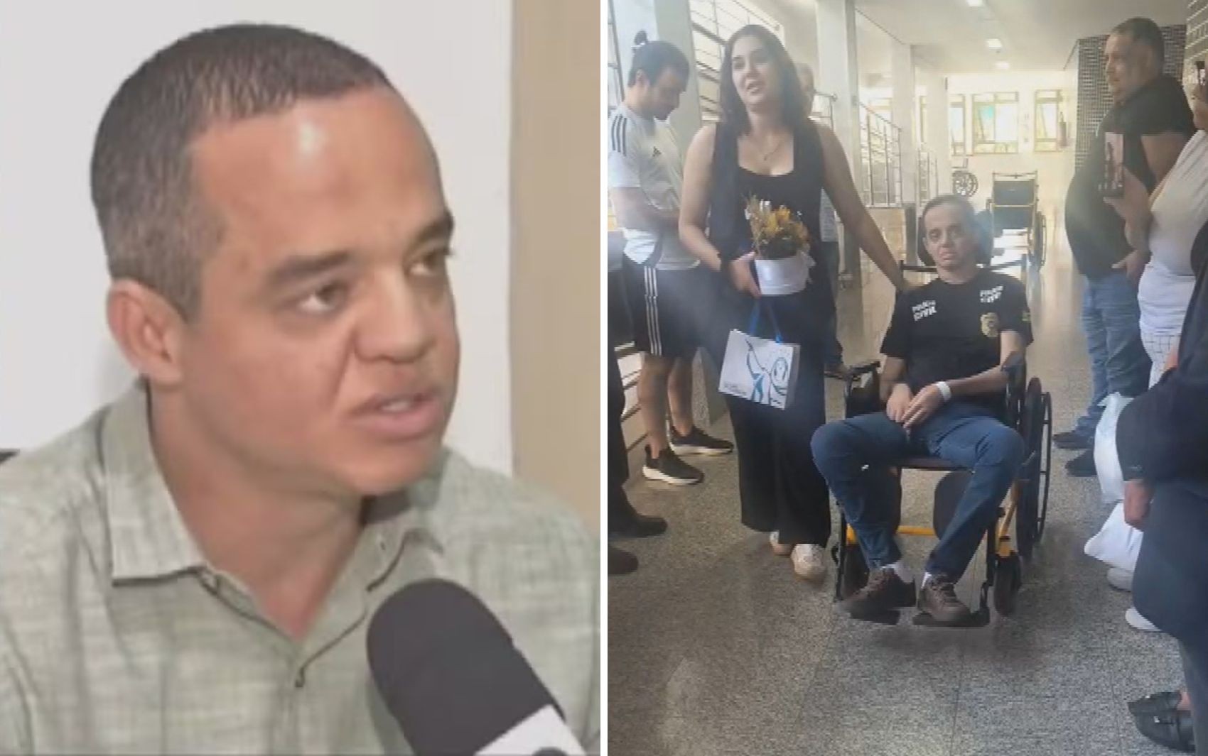 Delegado que sobreviveu a acidente entre viatura e caminhão deixa hospital; vídeo