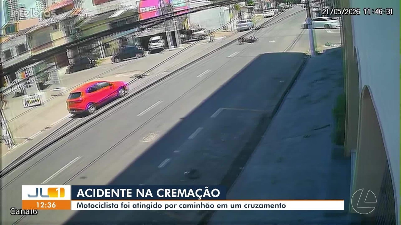 Criança de 3 anos morre após caminhão avançar preferencial e atingir moto em cruzamento de Belém