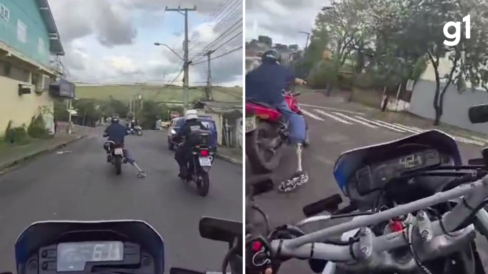 VÍDEO: Prótese de perna se solta durante perseguição de motocicleta, e homem é preso com drogas no RS