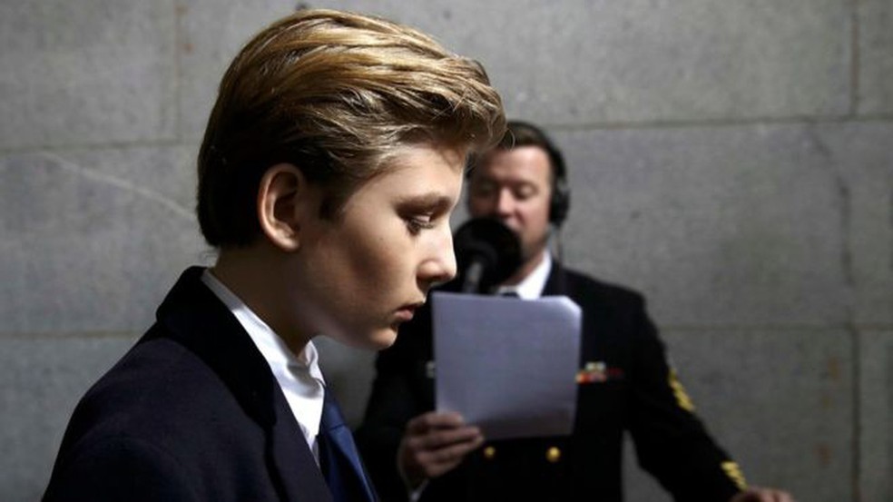  Barron Trump tem 10 anos e é o caçula do presidente americano. — Foto: Reuters