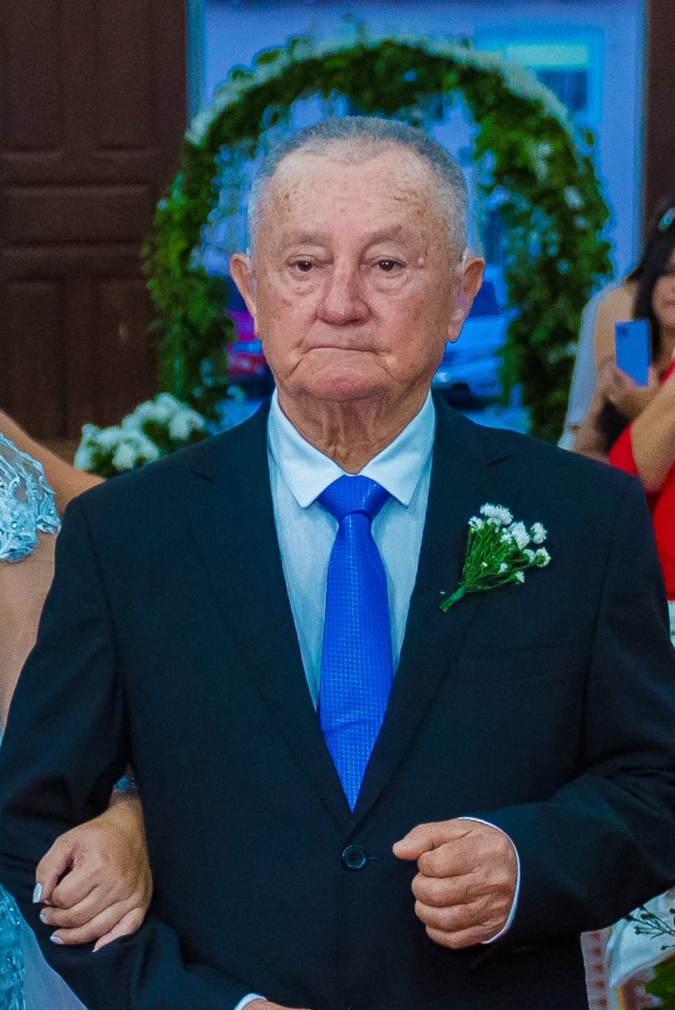 Sidney Hoyle, de 73 anos, participou do casamento da filha Lívia Hoyle na última sexta-feira (14) — Foto: Arquivo/Lenno Azevedo