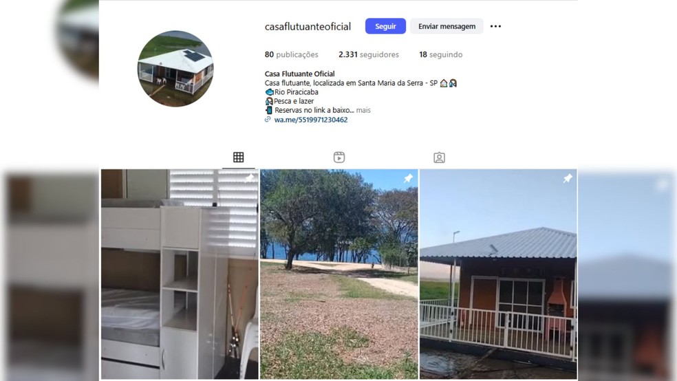 Perfil falso no Instagram, criado por golpistas — Foto: Instagram/Divulgação