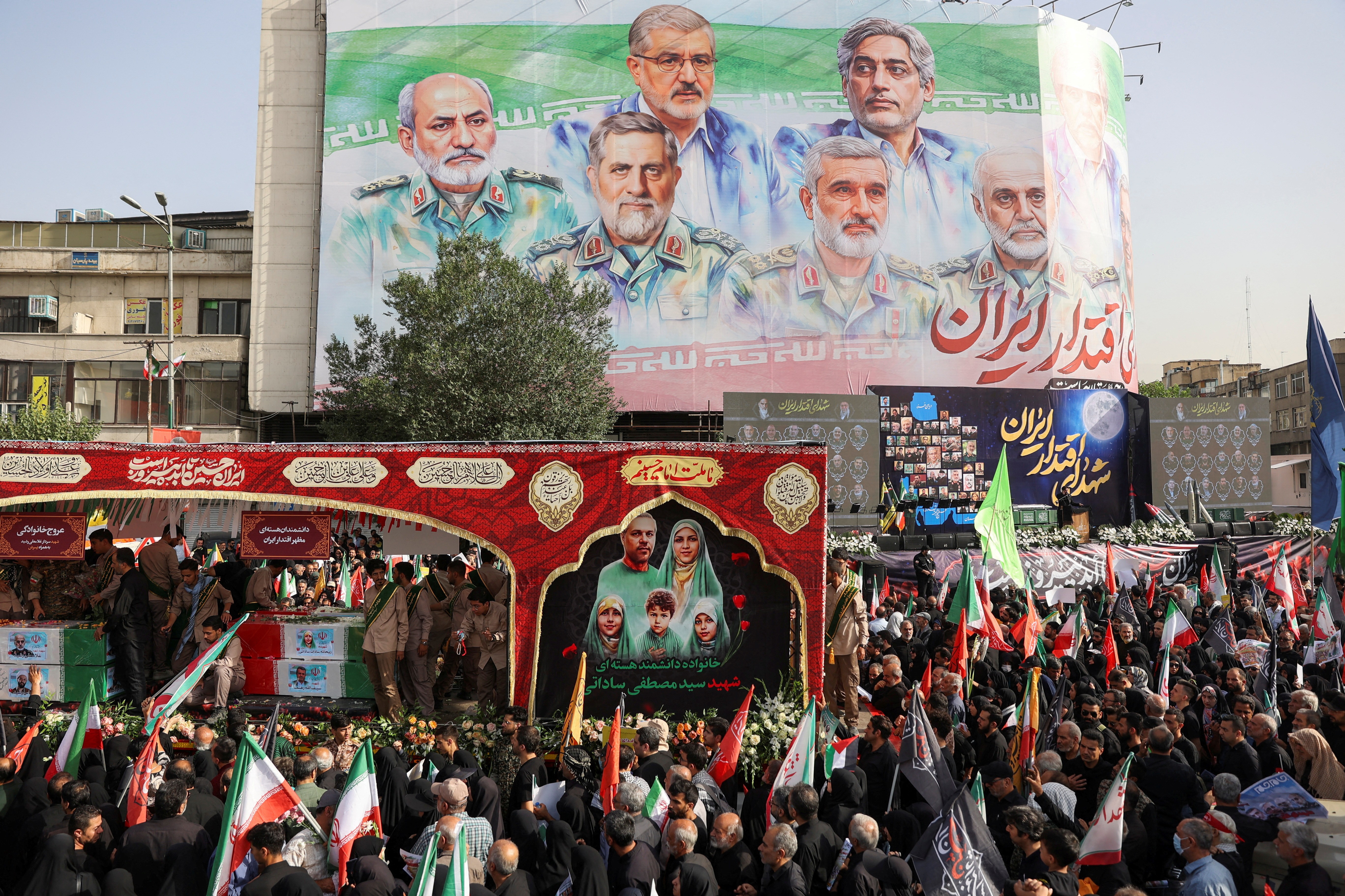 Funeral de militares iranianos mortos por Israel