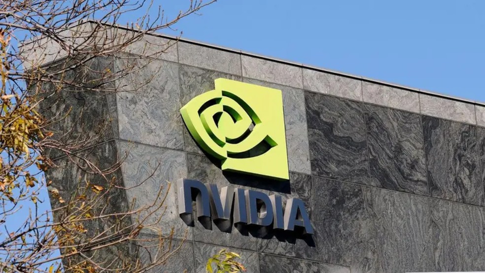 Sede da Nvidia em Santa Clara, na Califórnia: fabricantes de chips foi uma das viu ações despencarem nos últimos dias — Foto: JOHN G MABANGLO/EPA-EFE/REX/Shutterstock