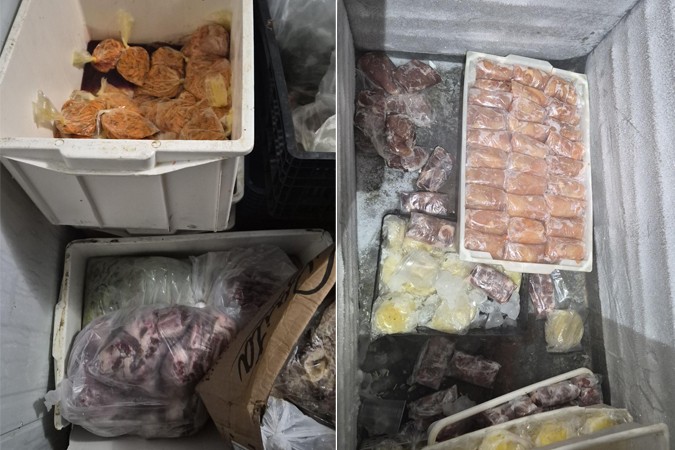 Carnes, frutas e temperos: lanchonete é fechada com 740 kg de produtos impróprios para consumo em Uberaba