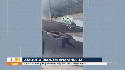 Carro é atingido por ataque a tiros na Cidade Nova, em Ananindeua