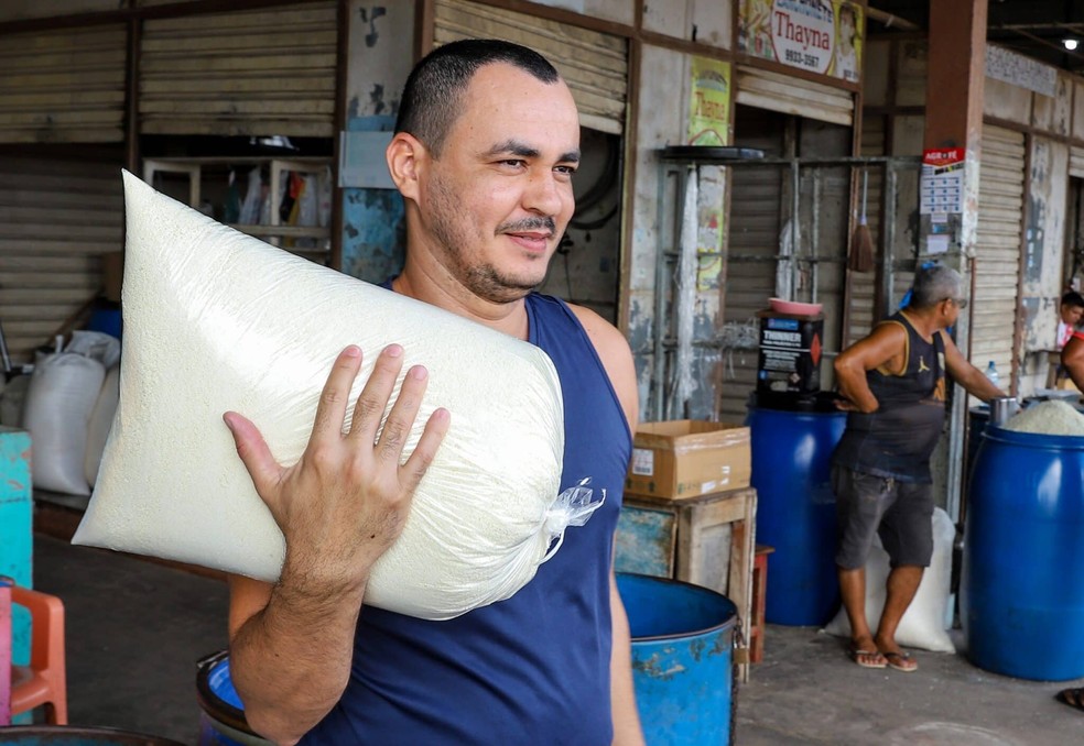 Desde 2019, a farinha de Cruzeiro do Sul é patrimônio cultural do Acre — Foto: Marcos Vicentti/Secom