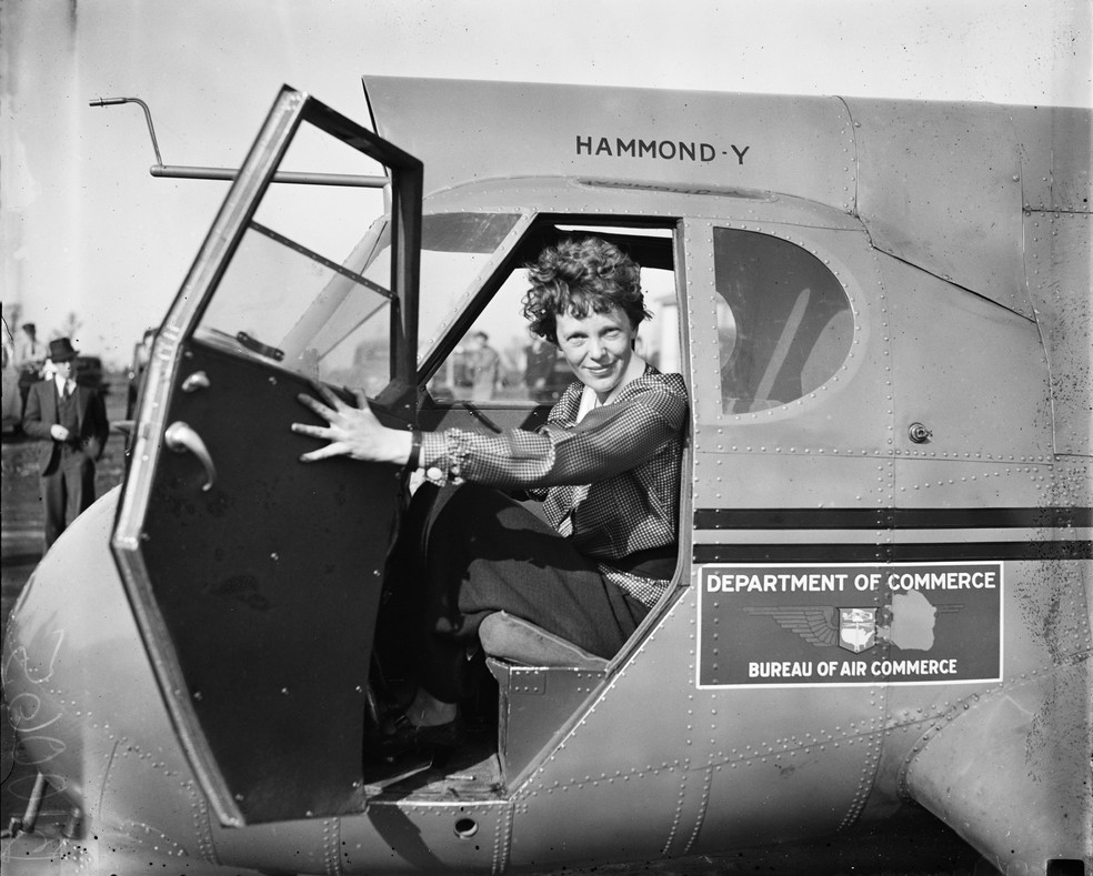 Imagem de Amelia Earhart — Foto: Library of Congress