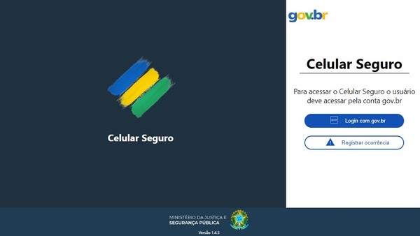 Versão do Celular Seguro para navegadores — Foto: Reprodução