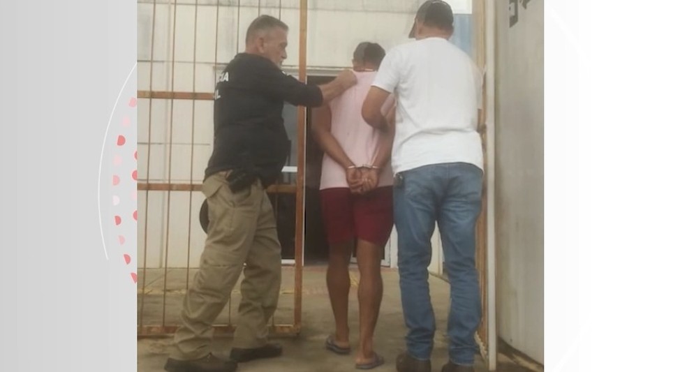 Pai que agrediu filha com sandália no rosto foi preso em flagrante — Foto: PC