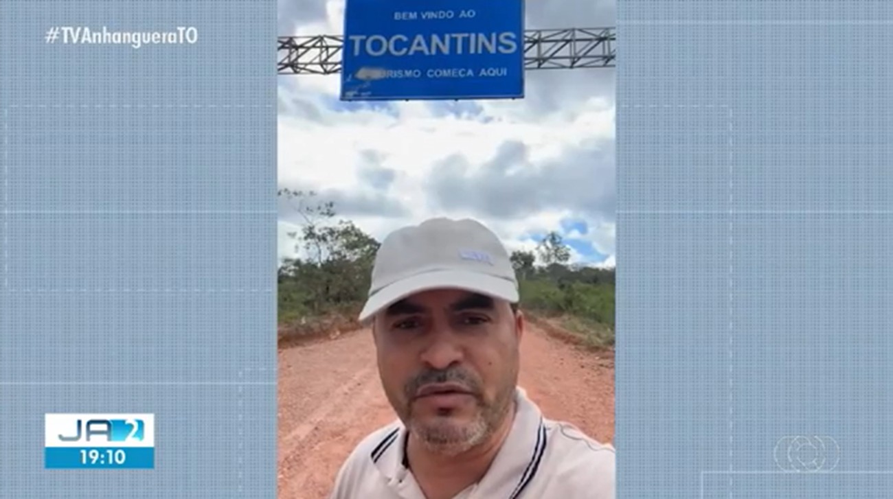 Vídeo mostra governador afastado comentando sobre portal que fica em área turística disputada por Tocantins e Goiás