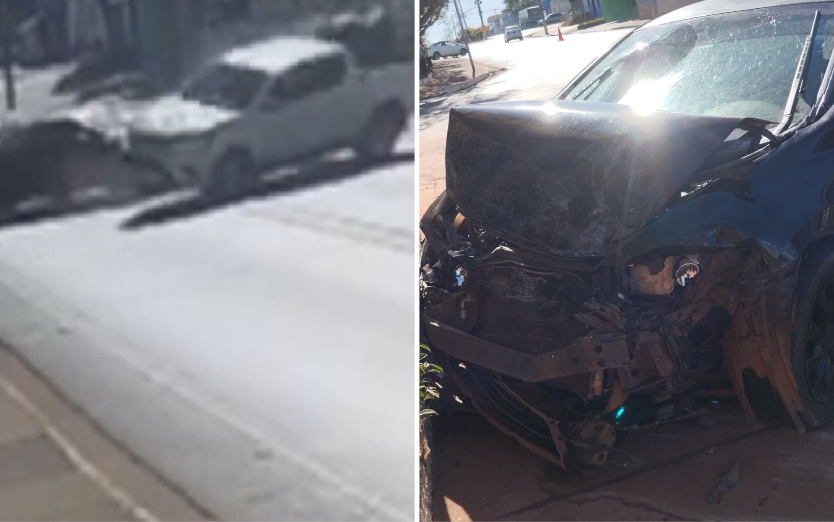 VÍDEO: Adolescente dirige carro, causa acidente e 
