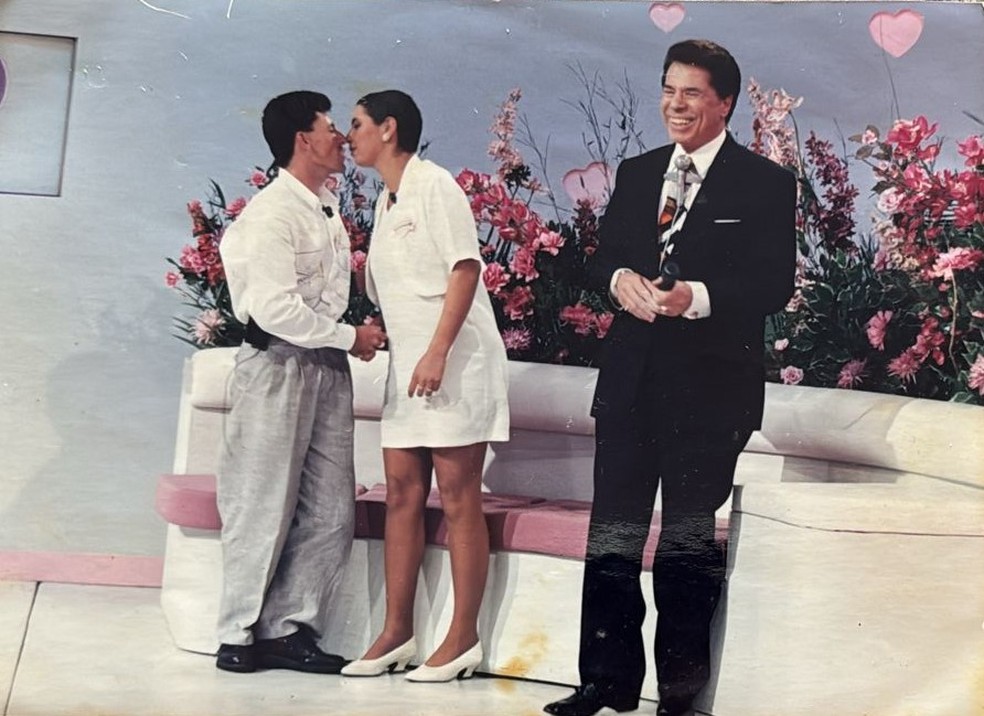 Alessandra Alves Amaral e Luiz dos Santos Amaral, são do Espírito Santo, estavam separados e se reconciliaram em programa do Silvio Santos — Foto: Reprodução/Acervo pessoal