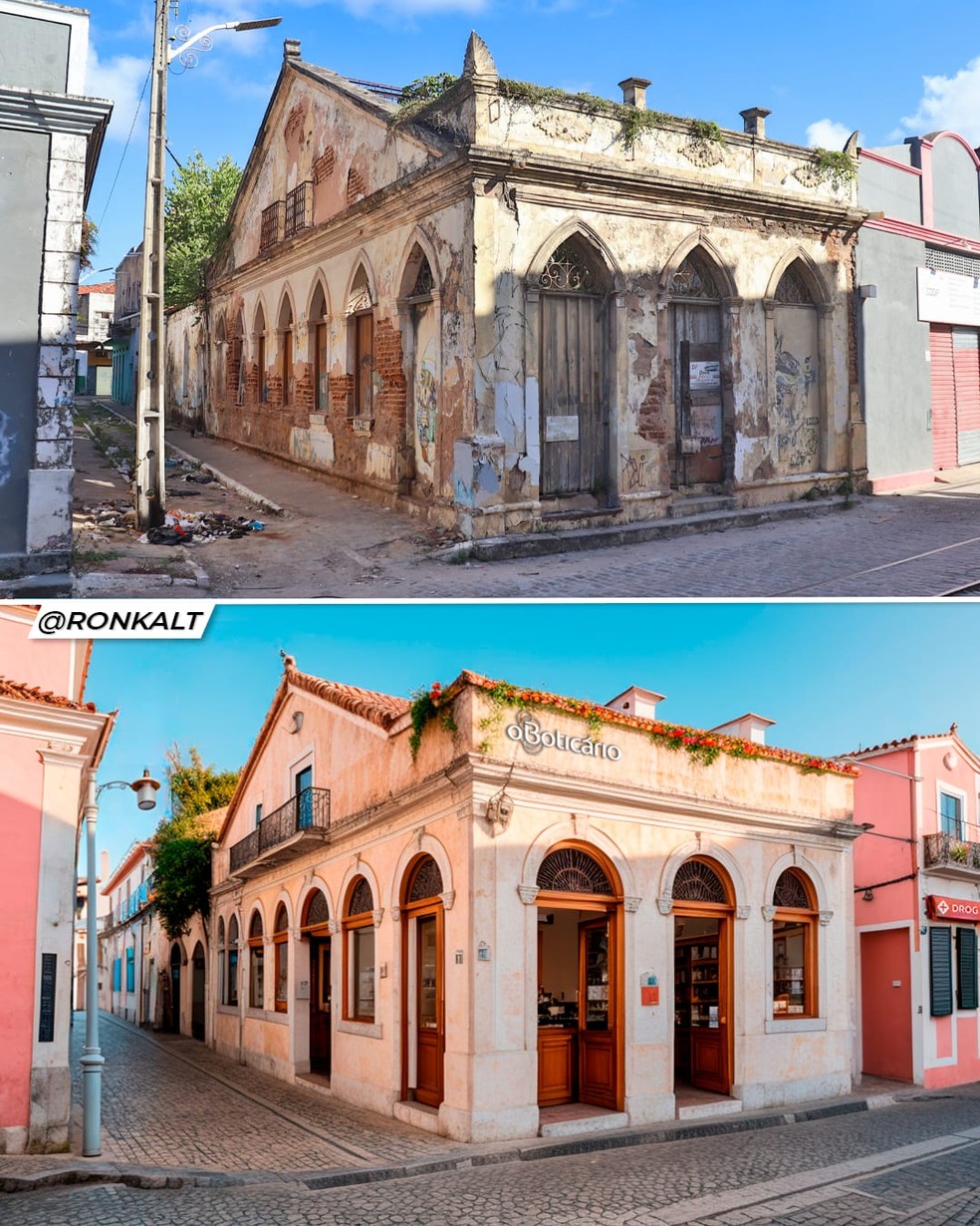 Artista potiguar usa inteligência artificial para 'recriar' cenários em bairro histórico de Natal — Foto: Foto: Ronkaly Souza