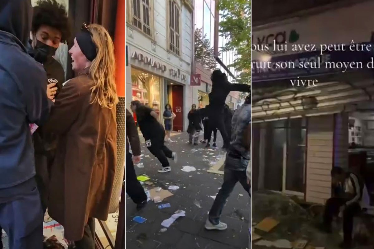 VÍDEOS mostram lojistas franceses desesperados tentando impedir saques