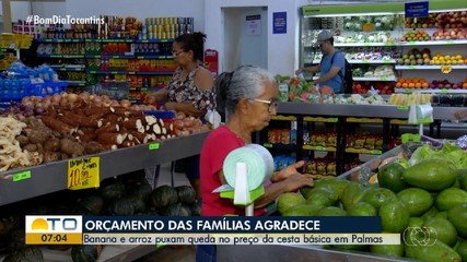 Preço da cesta básica registrada queda: produtos como arroz e banana ficaram mais baratos