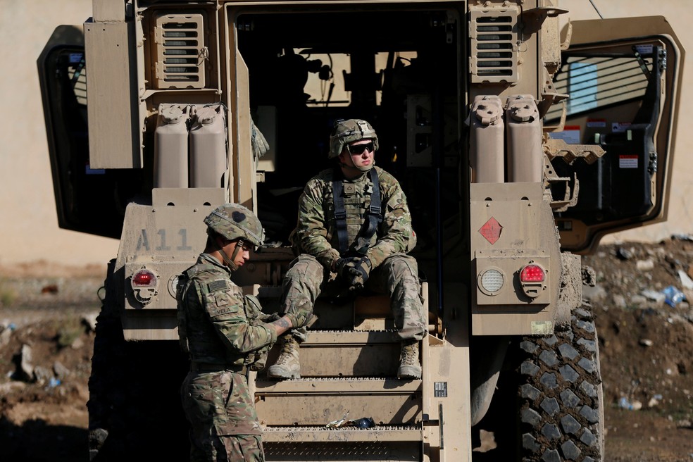 Soldados americanos no Iraque — Foto: Ammar Awad / Reuters