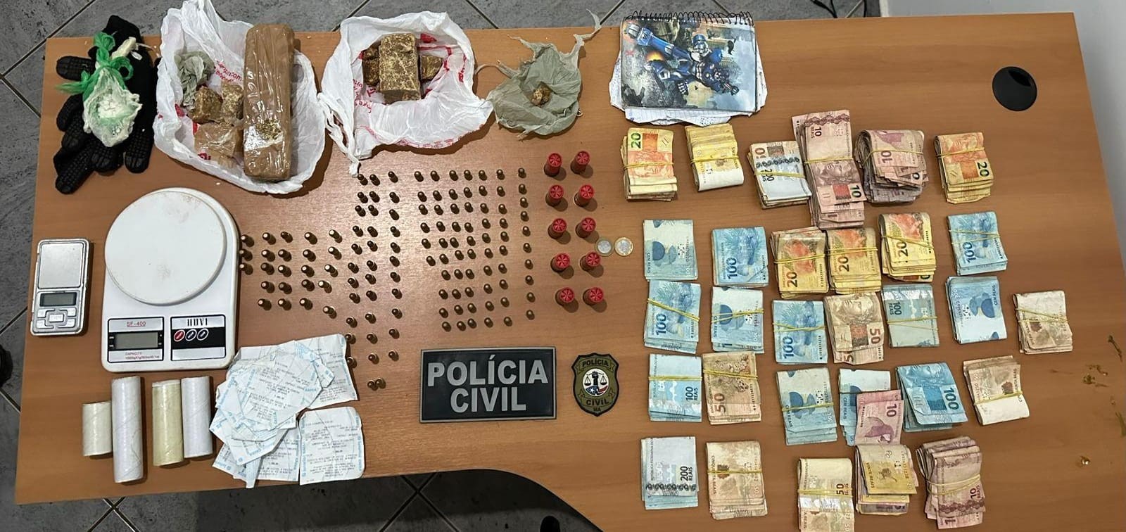 Polícia Civil apreende mais de R$ 28 mil durante operação contra tráfico de drogas no MA