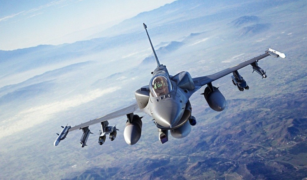 Imagem do caça F-16 em ação durante exercício nos Estados Unidos — Foto: Divulgação/ Lockheed Martin