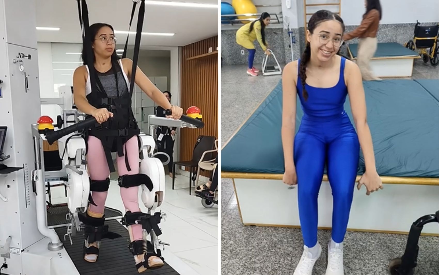 'Robô', natação e busca por polilaminina: veja rotina de recuperação de estudante que ficou paraplégica após acidente com viatura da polícia