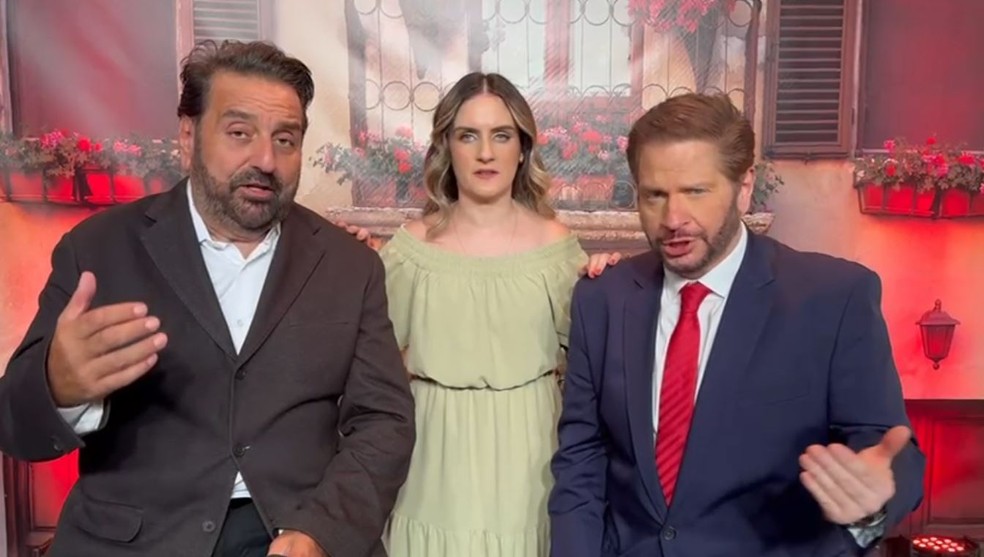 A soprano Giovanna Maira e os tenores Jorge Durian e Armando Valsani — Foto: Divulgação