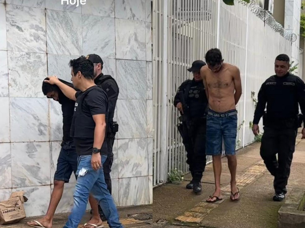 Suspeitos presos na operação Cronos — Foto: Polícia Civil