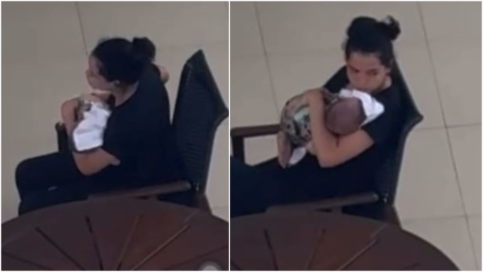 Juliana da Silva Machado, suspeita de agredir um bebê de 4 meses, teve a prisão mantida. — Foto: Reprodução