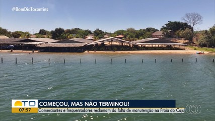 Falta de manutenções na Praia do Caju gera reclamações de comerciantes e visitantes