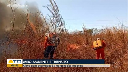 Queimadas às margens de rodovias exigem a atenção dos motoristas