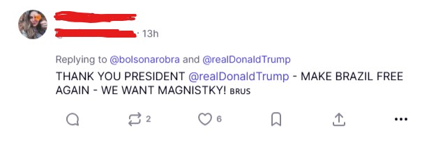 Brasileiros agradecem Trump por tarifar Brasil