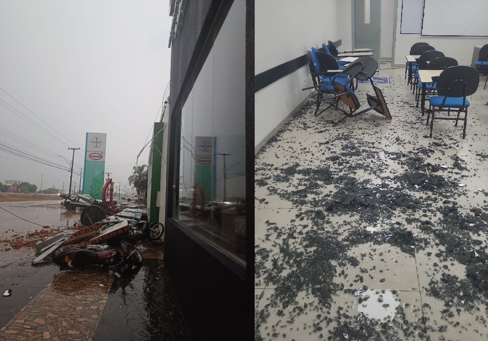 Estragos causados por vendaval em RO — Foto: Reprodução