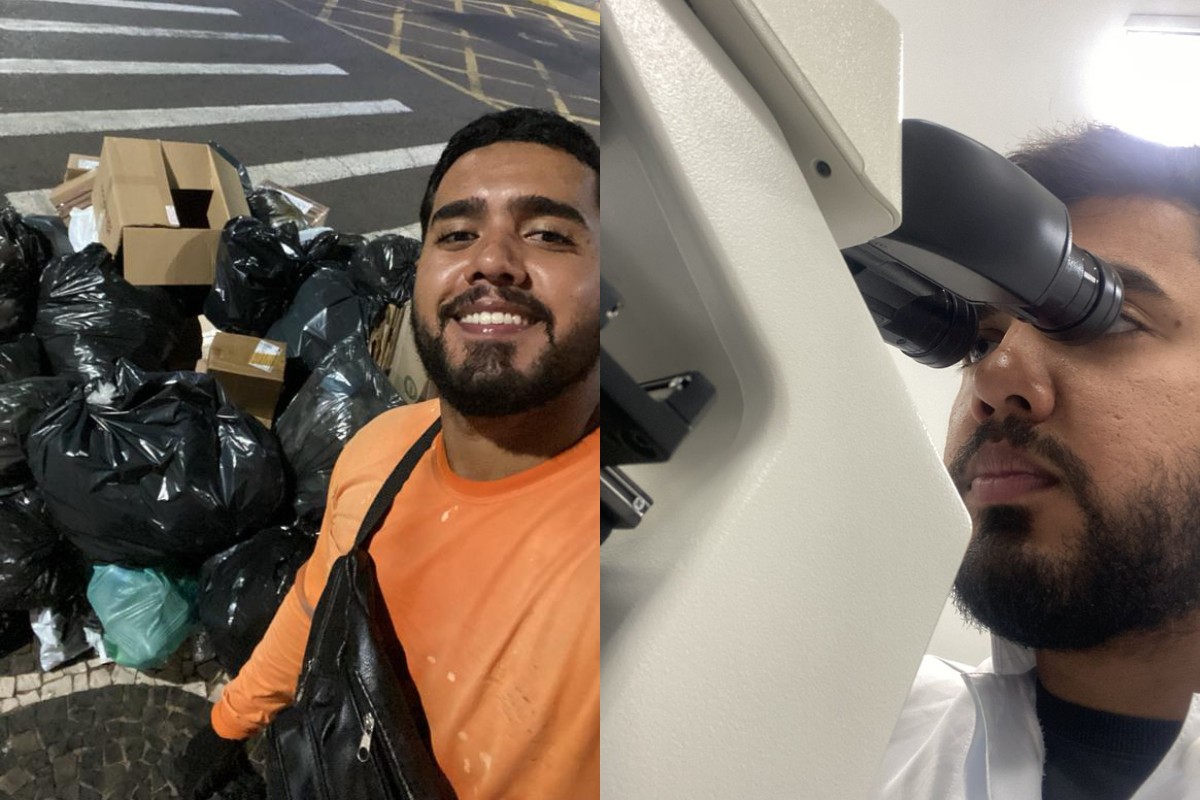 Estudante de medicina e coletor de lixo sonha em ser psiquiatra após vivência com alcoolismo na família