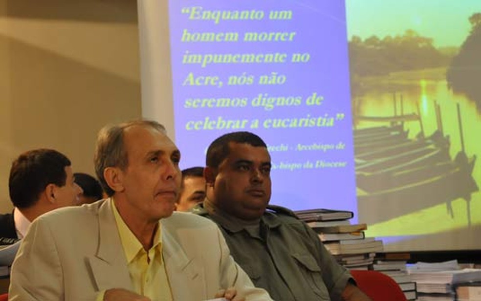 Julgamento do ex-deputado federal Hildebrando Pascoal em 2009; ele foi condenado a 18 anos de reclusão. — Foto: Ascom/TJ-AC