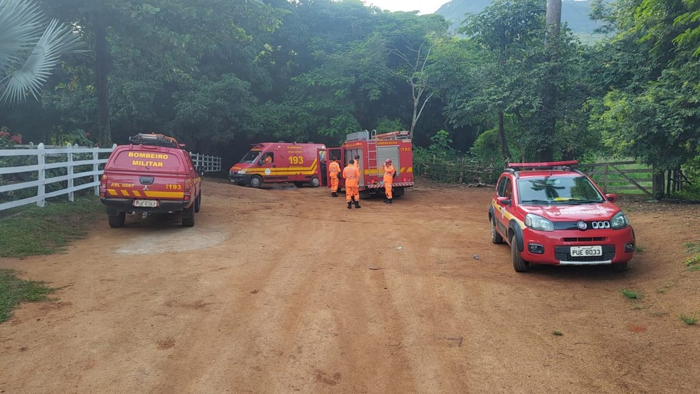 Bombeiros fazem buscas por atleta que saiu para correr e se perdeu em mata em Guarani — Foto: Corpo de Bombeiros/Divulgação