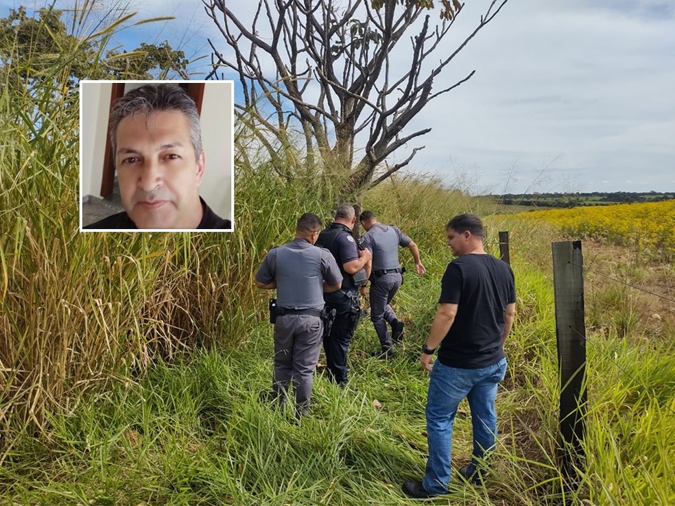 O corpo do locutor de rádio Sauro Jeremias Madeira Dias foi encontrado em Aguaí — Foto: Sagui Florindo/Gazeta de Aguaí